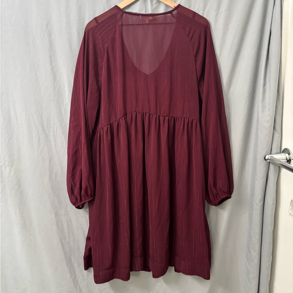 Love on a Hanger Deep Burgundy Long Sleeve Dress - Picture 7 of 9